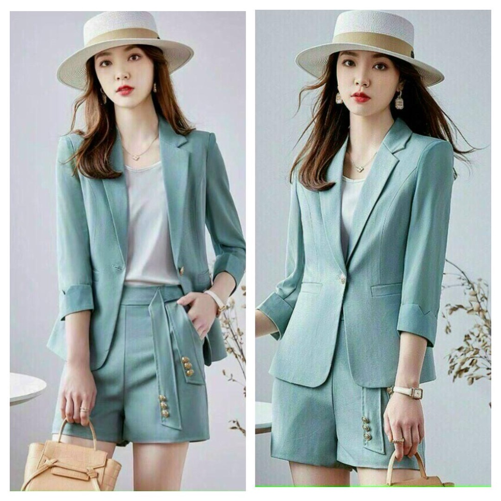 Set Bộ Vest 3 Món Áo Vét Và Quần Đùi Sang Trọng Cá Tính BY4583