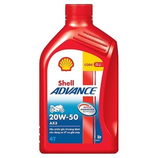 Nhớt shell advance ax3 20w-50 dành cho xe số 1 lít