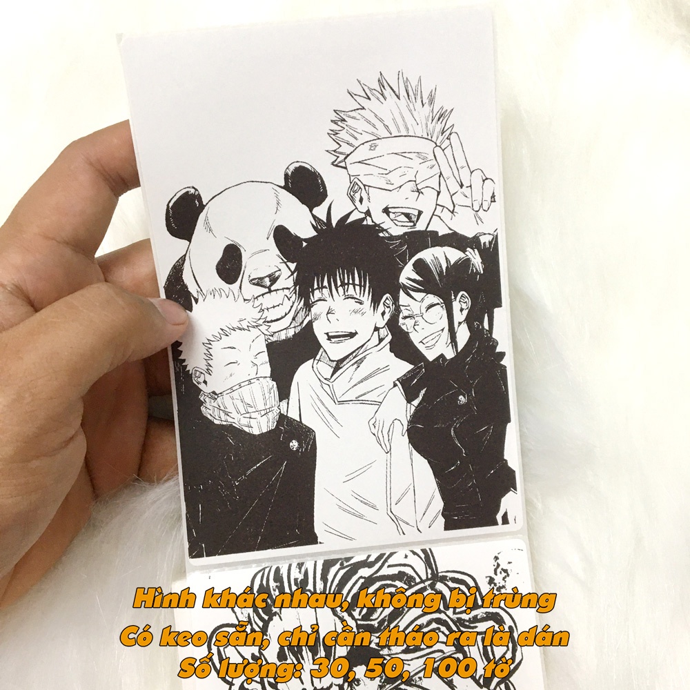 Giấy dán tường anime manga Jujutsu Kaisen Chú thuật hồi chiến Poster One Piece, tranh dán tường decor phòng cực đẹp