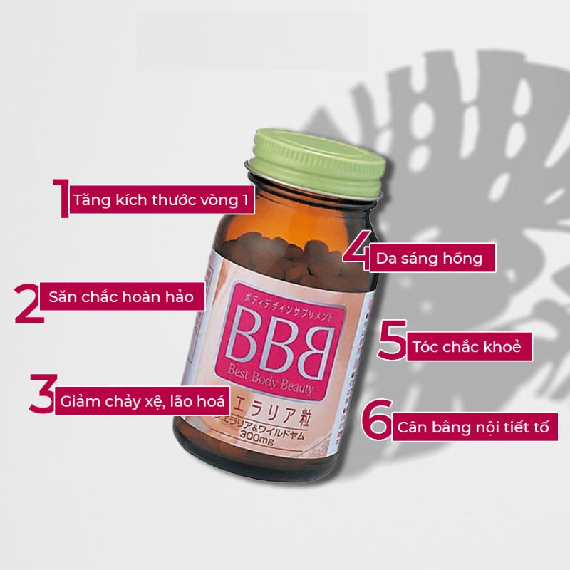 Viên uống nở ngực ORIHIRO BBB Best Beauty Body 300 viên tăng vòng 1 tự nhiên