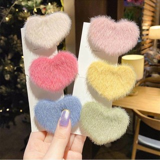 1 Kẹp Tóc Lông Cừu Dễ Thương Cho Nữ