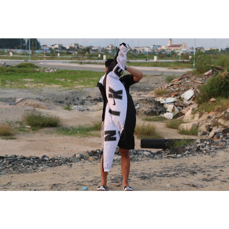 Áo Khoác Jacket Nike Swoosh Vintage To Nam Nữ Vải Dù 2 Lớp Cao Cấp LBsar