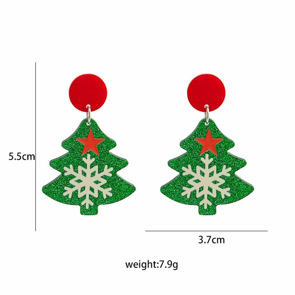 Khuyên Tai Acrylic Đơn Giản Hình Ông Già Noel / Người Tuyết Cho Nữ