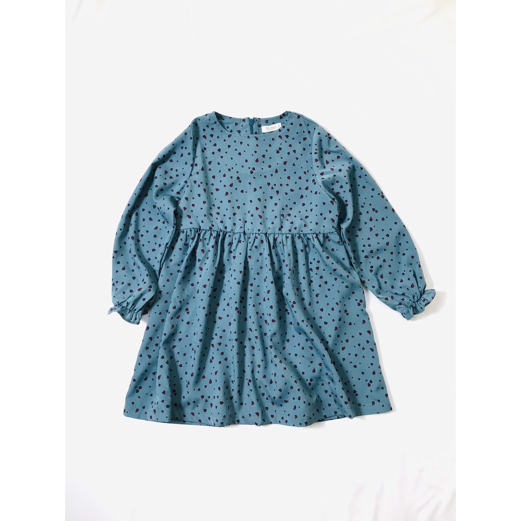 Váy tay dài bé gái TOTO HERO xuất Hàn. Dáng baby doll, bay bổng điệu đà . Size 110-140