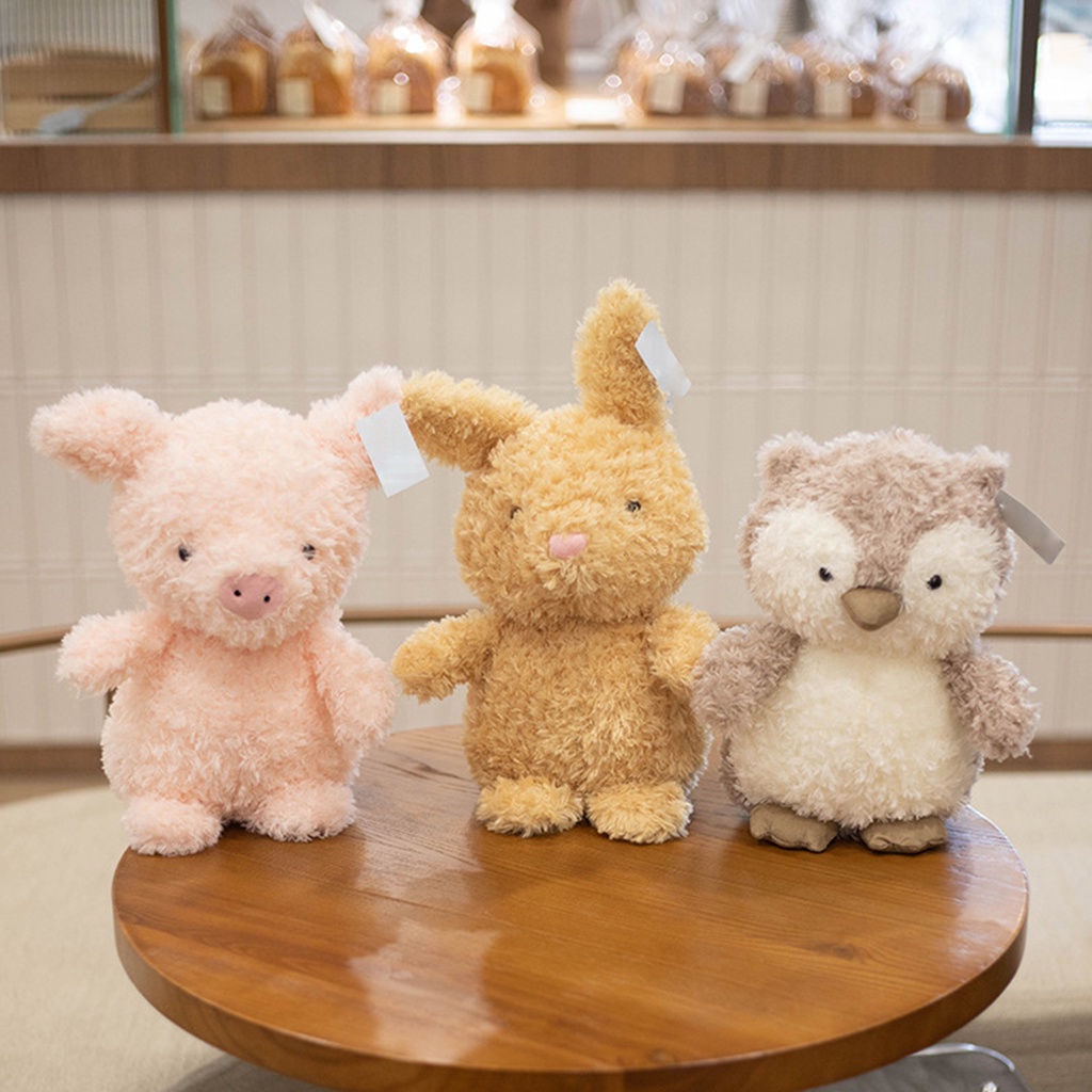 Thú Nhồi Bông Hình Cú / Gà / Cừu Mềm Mại Kích Thước Lớn Trang Trí Nhà Cửa