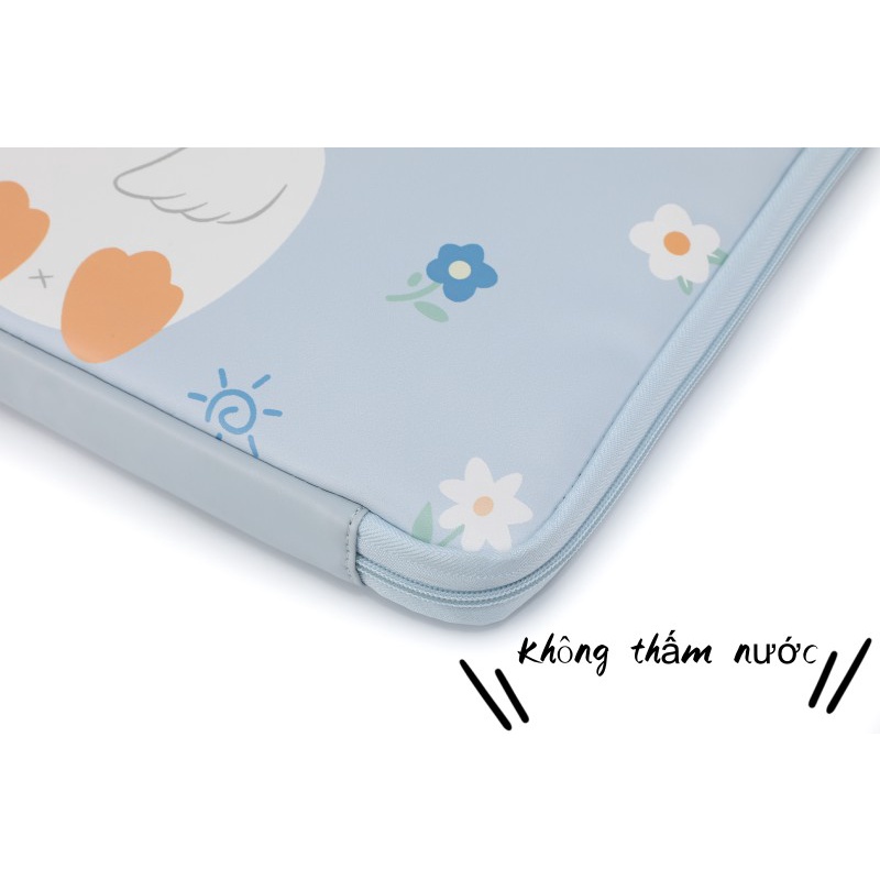 Túi Đựng Laptop Chống Sốc da PU Cầm tay + dây đeo vai theo đường chéo được dùng cho 13.3 14.1 15.6inch