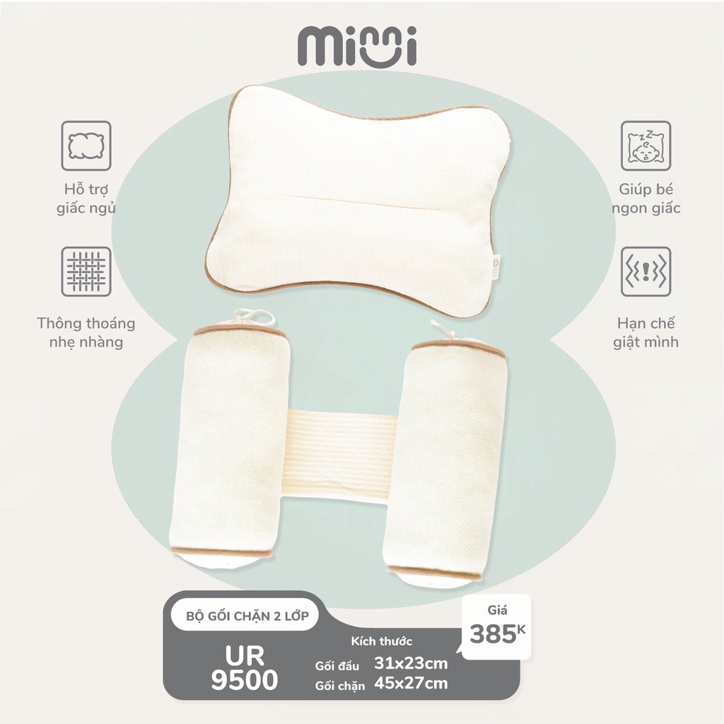 Bộ gối chặn Uala Rogo Mimi xinh xắn sơ sinh