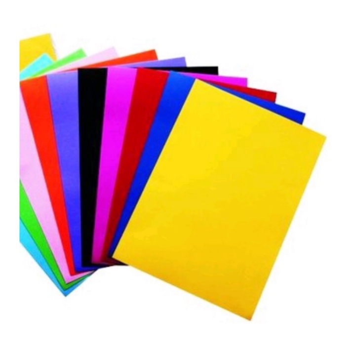 Bìa màu A4 Thái Lan 180gsm, Giấy bìa cứng A4 đủ màu Xanh lá hồng vàng trắng xanh dương cam