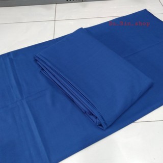 Vải kate silk màu xanh dương may áo Thanh Niên Tình Nguyện
