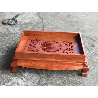 Khay trà trơn gỗ Hương cao cấp