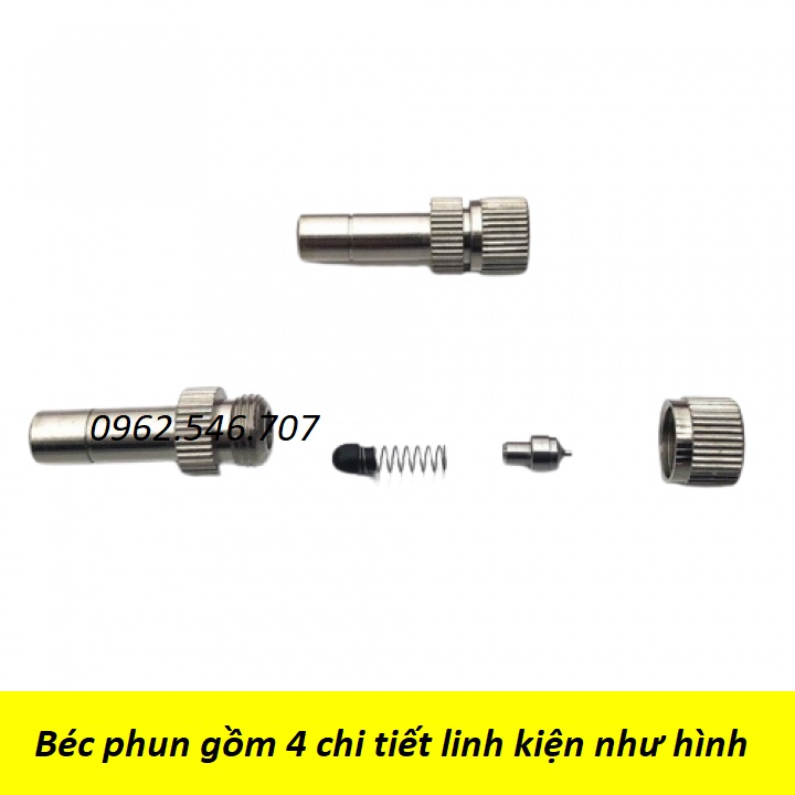 Béc phun sương inox số 2-3-4-6-8 tưới lan/rau/ hoa
