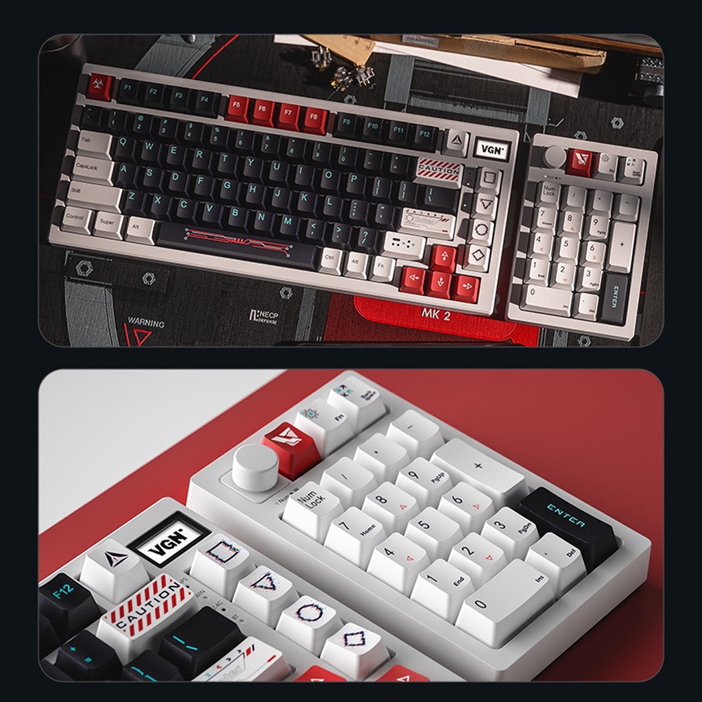 Bàn phím cơ không dây VGN811 Gasket Mount, 3 Mode, Led RGB Led Gầm, Hotswap