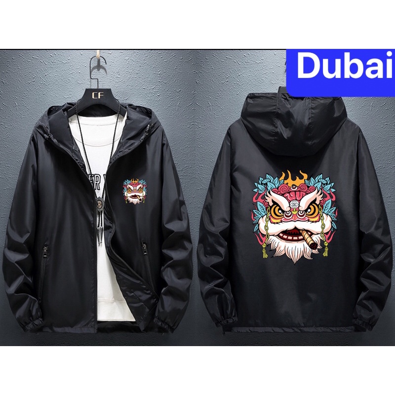 ÁO KHOÁC DÙ NHẸ BOMBER NAM NỮ ĐEN BÓNG CHÀY ĐA NĂNG 2 LỚP CHỐNG NẮNG 2 TÚI CÓ DÂY KÉO SÀNH ĐIỆU NEW - DUBAI FASHION