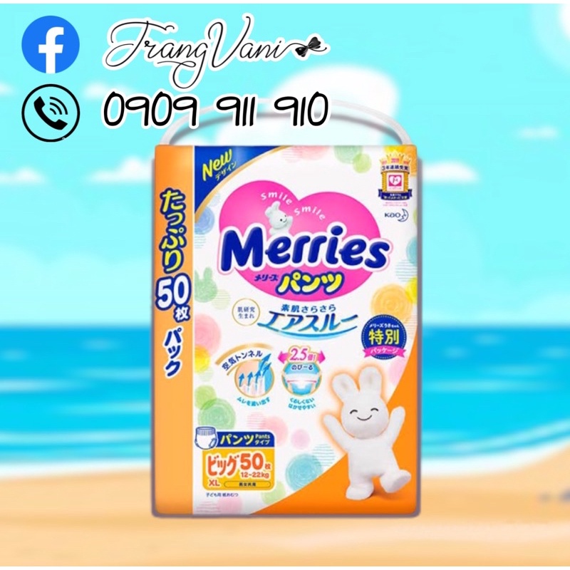 [JUMBO] Tã/Bỉm Dán/Quần Merries Nội Địa size Jumbo M74/M76/L56/L64/XL50