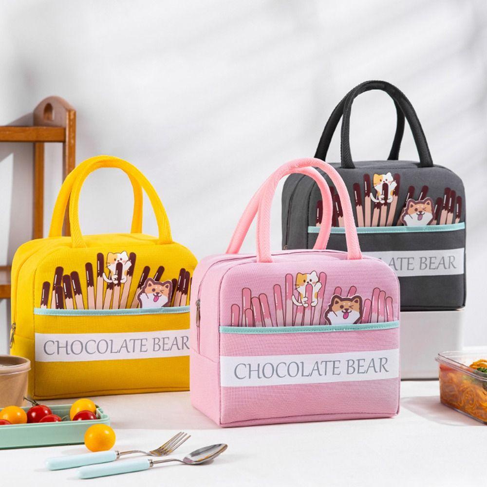 Túi Giữ Nhiệt Đựng Cơm Trưa Thiết Kế Nhỏ Gọn Tiện Dụng Mang Theo Du Lịch / Dã Ngoại