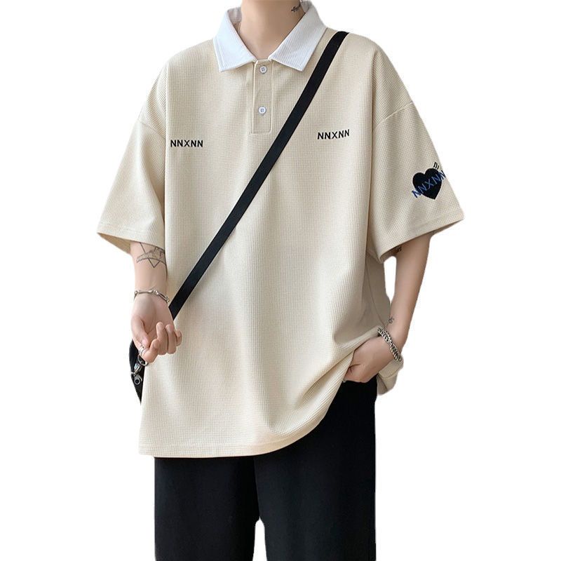 Áo polo Tay Ngắn Dáng Rộng Thời Trang Mùa Hè Cho Nam