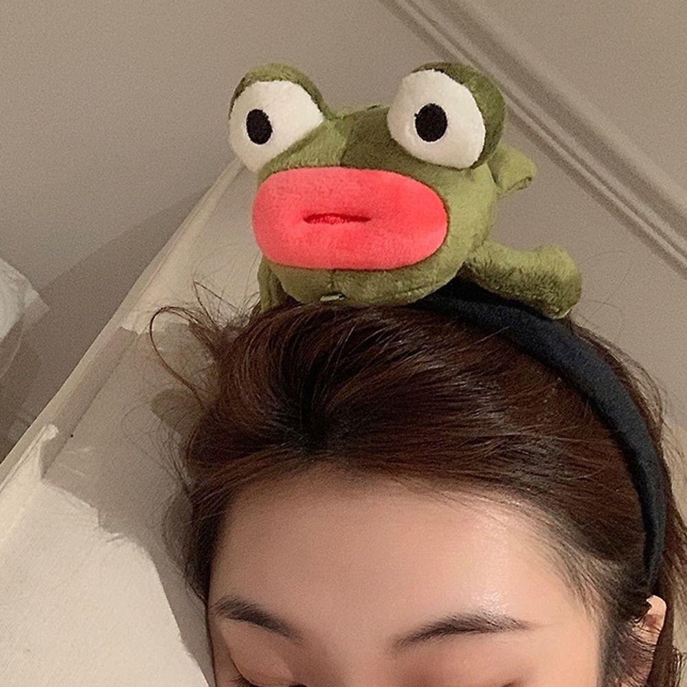 ANEMONE Băng Đô Cài Tóc Trang Điểm / Rửa Mặt Hình Ếch Dễ Thương Vui Nhộn Chống Trượt Thích Hợp Làm Quà Tặng Cho