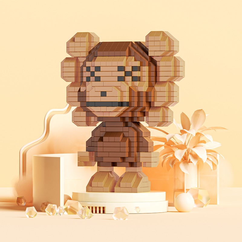 Đồ Chơi Lắp Ráp Lego Hình Gấu kaws Độc Đáo