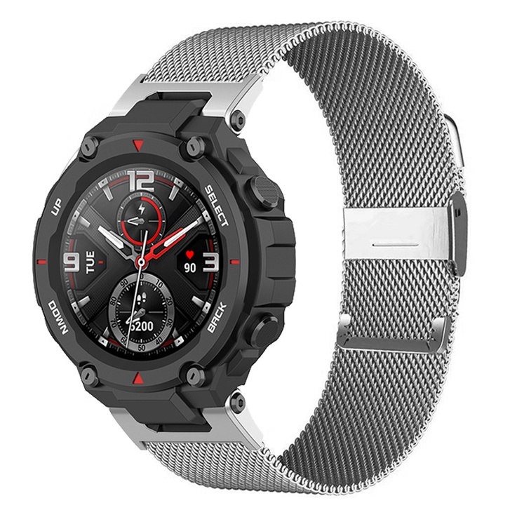Dây Đeo Inox Dạng Lưới Cho Đồng Hồ Thông Minh Amazfit T-Rex 2