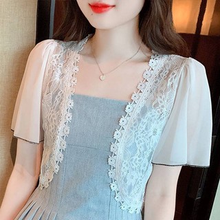 Áo ren khoác cộc tay, siêu đẹp, phong cách nhẹ nhàng, nữ tính