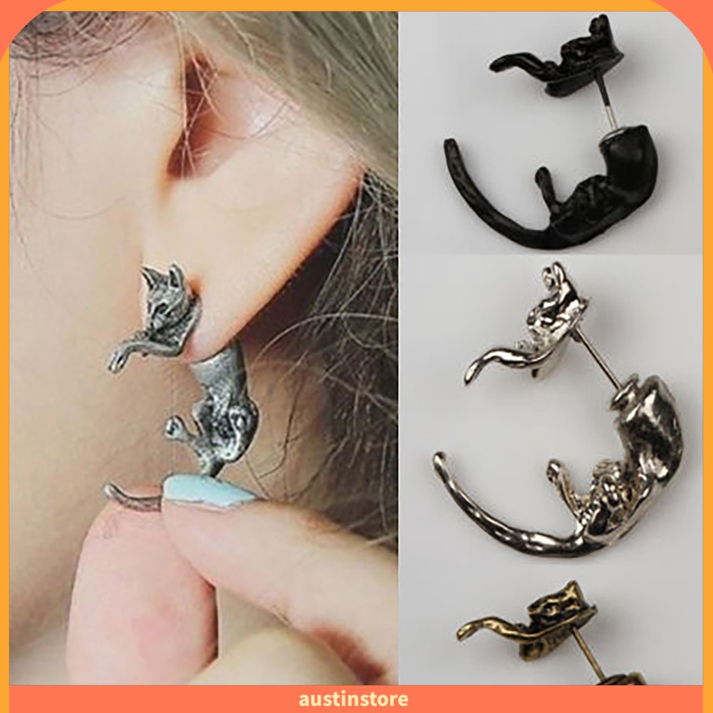1 Khuyên Tai Hợp Kim Hình Con Cáo Độc Đáo