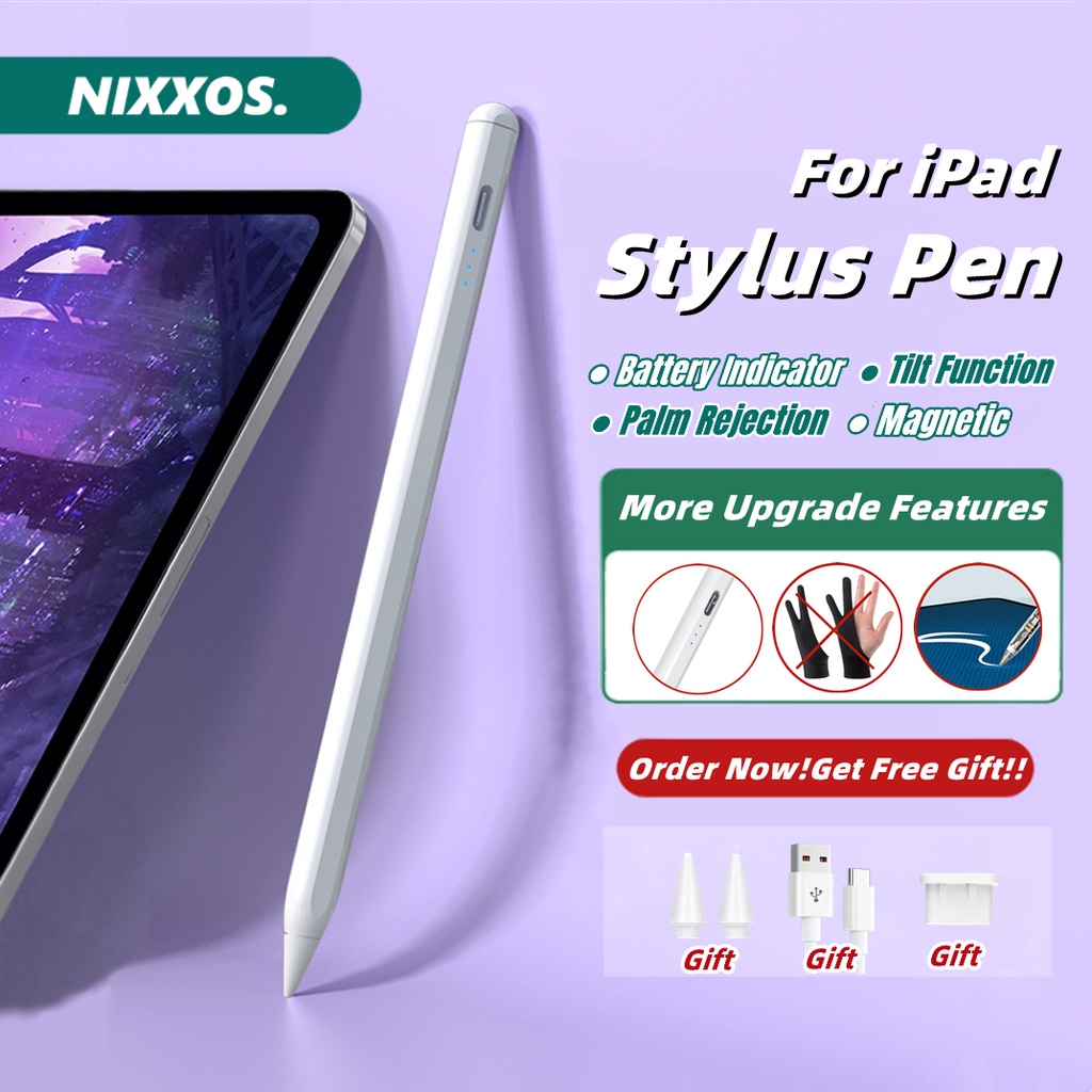 Bút cảm ứng NIXXOS gen 10 độ nhạy nghiêng thích hợp cho iPad 10.2 gen 7/8/9/ iPad Air 4 Air 5 và iPad Pro 11