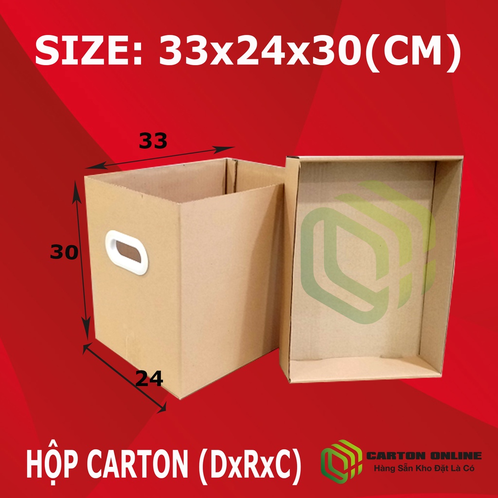 Thùng Carton đựng Hồ Sơ 33x24x30