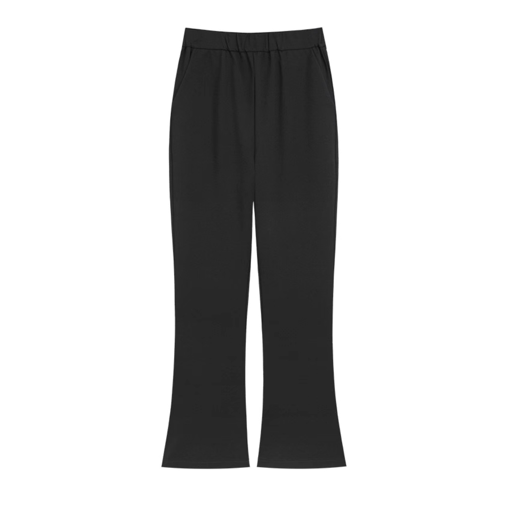 Quần Ống Loe Bigsize Cạp Cao Lưng Chun  Chất Umi Hàn Co Dãn MÃ QOL