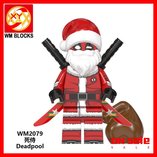 Mô Hình Đồ Chơi Lego Mini Chủ Đề Giáng Sinh Siêu Anh Hùng Người Dơi Người Sắt Deadpool Thanos