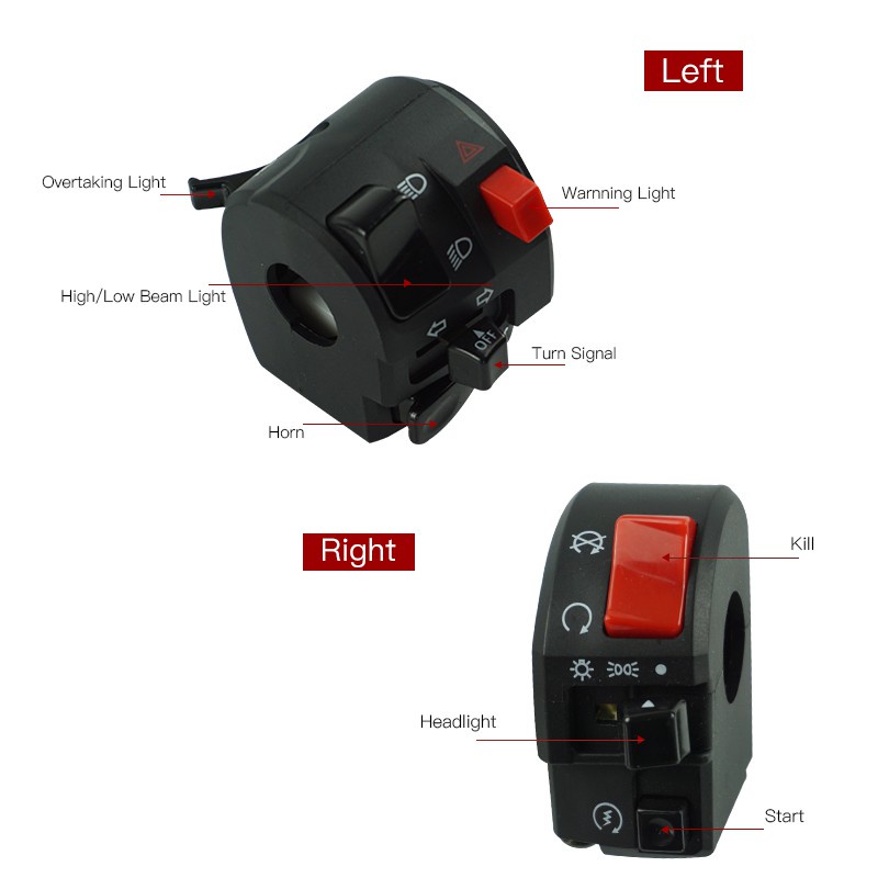 Cùm Công Tắc Z900 Gắn Ghi Đông Xe Máy