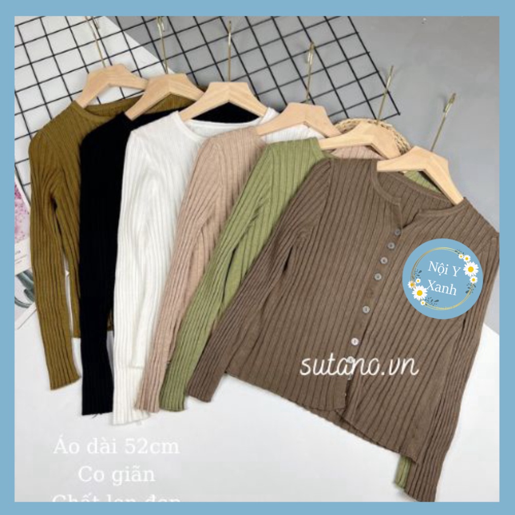 Áo len đũa cài cúc tay dài form ôm giãn nở thiết kế sexy chất len thời thượng A685 noiyxanh hot trend, phom đẹp, chất đẹ