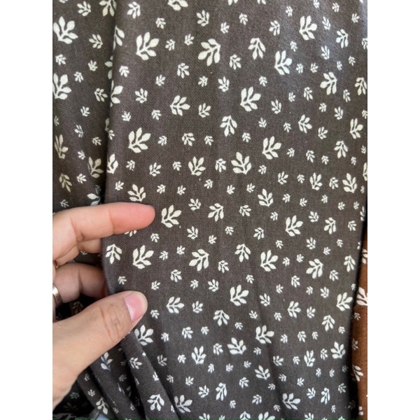 Vải thô cào bông lá 5 cánh may áo váy , túi , đồ handmade