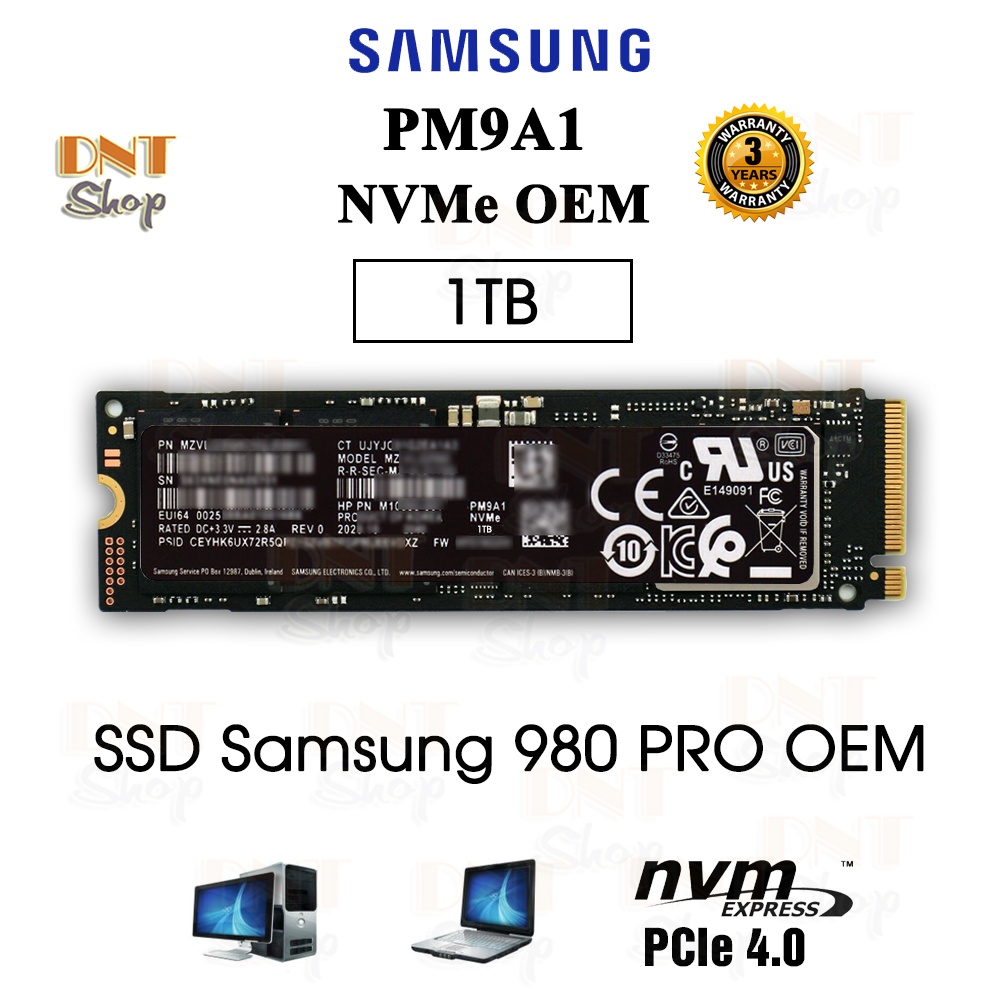 Ổ cứng SSD Samsung NVMe PM9A1 1TB M.2 PCIe Gen4 x4 - OEM 980 PRO 1TB (MZ-VL21T00) | BigBuy360 - bigbuy360.vn