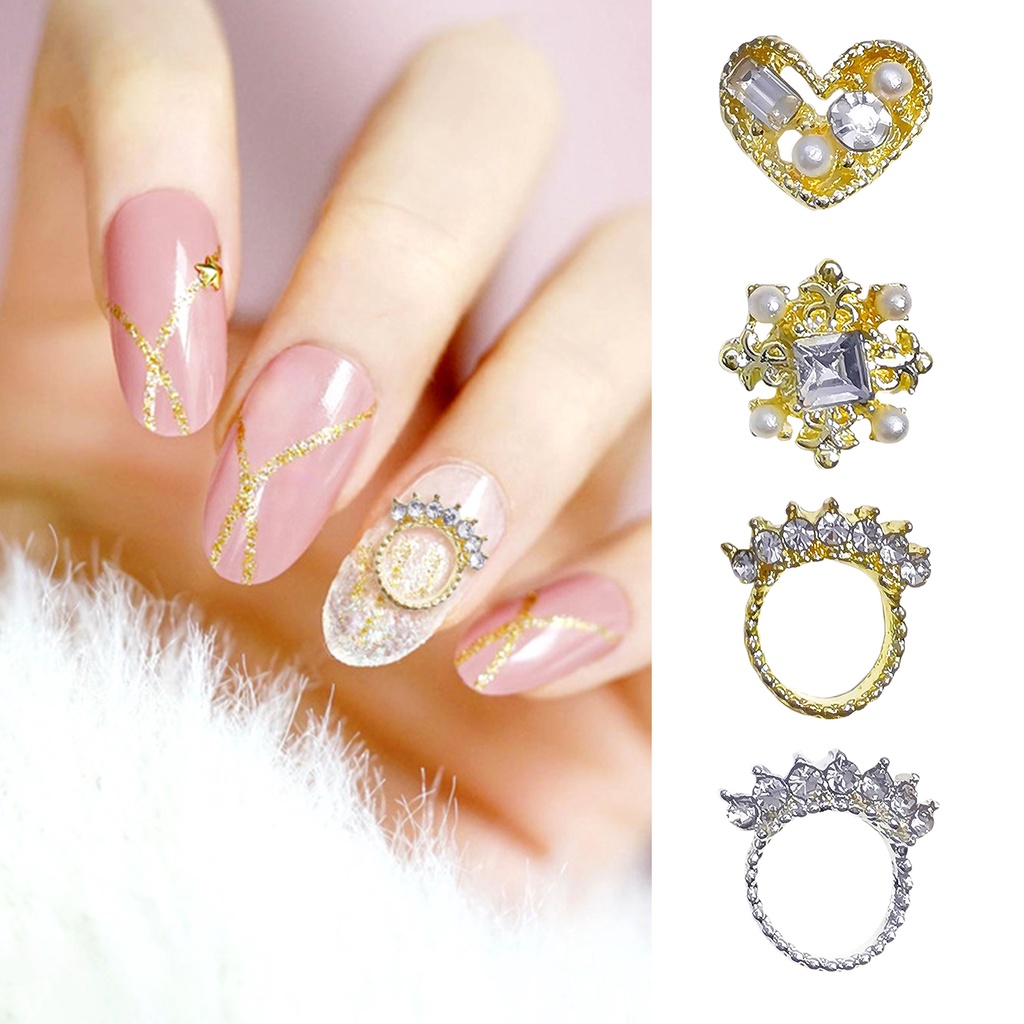 Túi 10 Hạt Kim Cương Giả 3D Trang Trí Móng Tay DIY Sáng Tạo