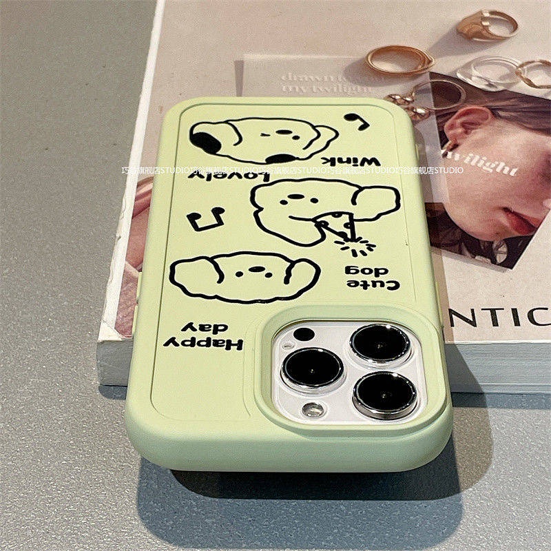 Ốp điện thoại silicon chống rơi in hình chú chó hoạt hình thích hợp cho Iphone 14 13 Promax 12 11 7p 8plus xs xr xsmax