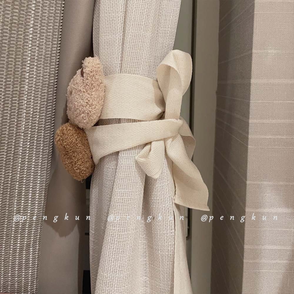 Dây Cột Rèm Cửa Hình Gấu Hoạt Hình Ba Chiều Phong Cách Bắc Âu Dành Cho Trẻ Em