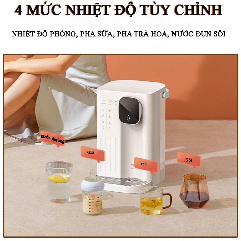 Máy Đun Nước Nóng Tức Thì Làm Nóng Chỉ Với 3 Giây Xiaomi Jmey T2, Bình Siêu Tốc Để Bàn Văn Phòng, Phòng Ngủ, Phòng Khách