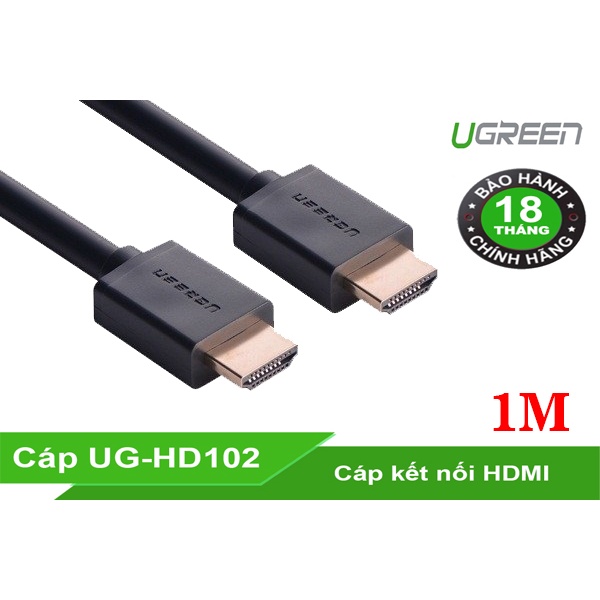 Cáp HDMI 2.0 Tròn Dẻo Hỗ Trợ 4K Ugreen HD104 Chính Hãng bh 18 tháng 1 đổi 1