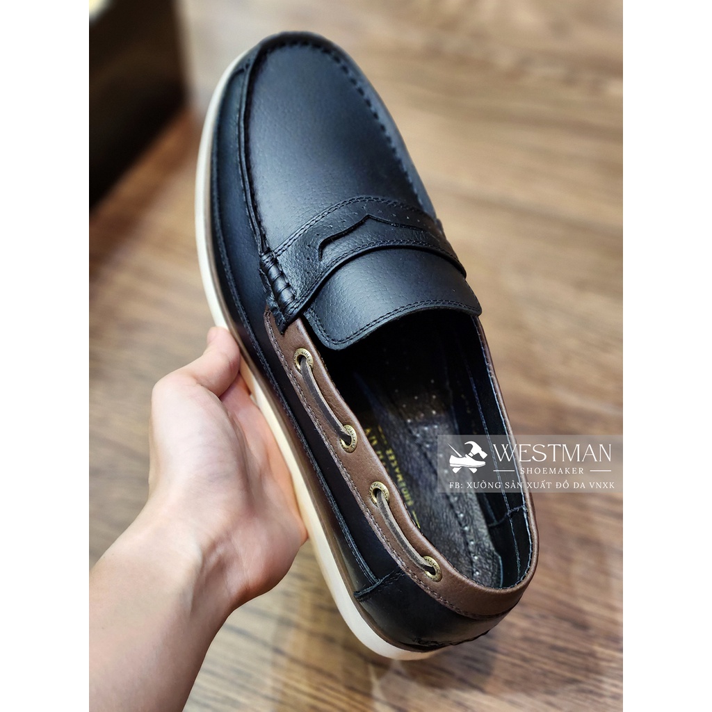 Giày lười nam Da bò thật Boatshoes Westman