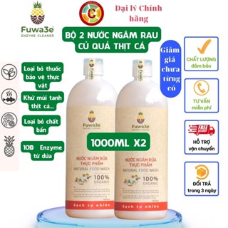 Bộ 2 Nước Ngâm Rửa Rau Củ,Thịt Cá Fuwa3e Làm Sạch Thực Phẩm 100% Enzyme Từ Dứa 1L