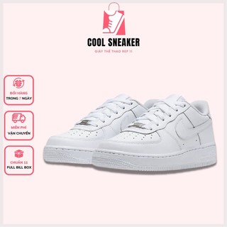 Giày thể thao sneaker 𝗔𝗙𝟭 trắng cao cấp, giày air force 1 af1 trắng nam nữ full box bill