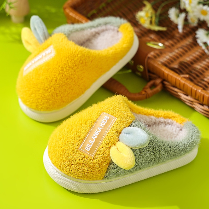 Dép Bông Mềm Mịn Đi Trong Nhà Hình Tai Thỏ Dành Cho Các Bé - Mẫu 01