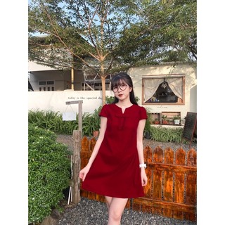 Đầm nhung nơ