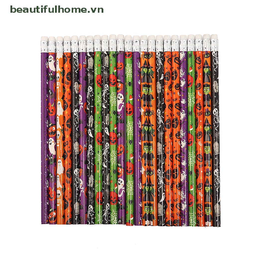 Bộ 10 Bút Chì Họa Tiết Halloween Thân Thiện Với Môi Trường