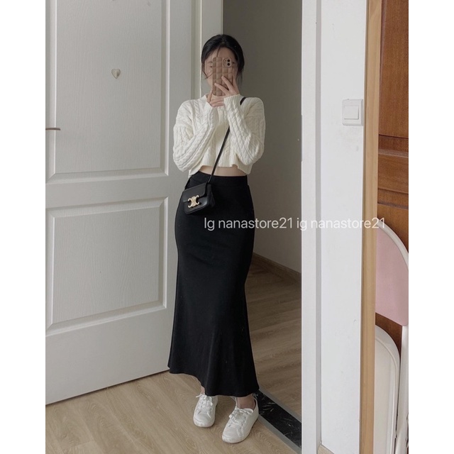 Chân váy cotton đuôi cá