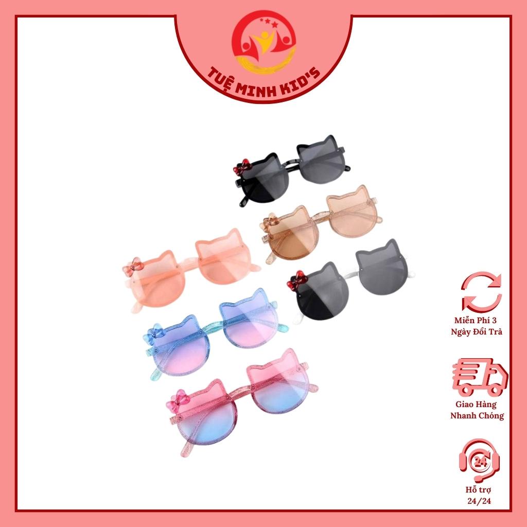Kính Mắt Tai Mèo Cho Bé - Kính Mắt Đi Nắng Chống Tia UV Tuệ Minh Cho Bé Trai Bé Gái Có Tai Mèo Xinh Xắn Đáng Yêu KM0003