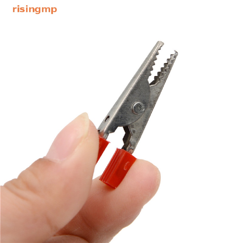Set 10 Kẹp Cá Sấu Thử Điện 32mm Màu Đỏ + Đen Chuyên Dụng