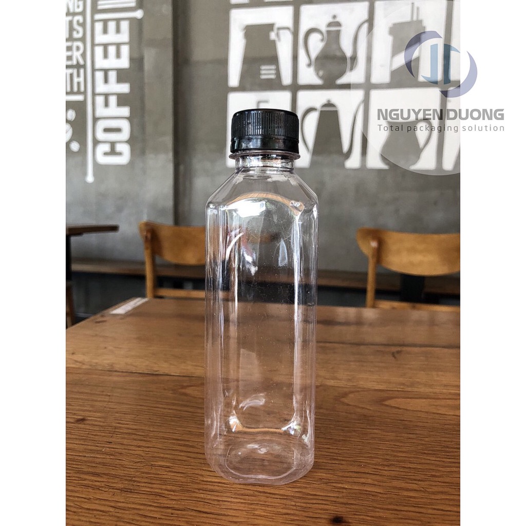 (Gía sỉ) Set 100 chai nhựa vuông 350ml tiện dụng