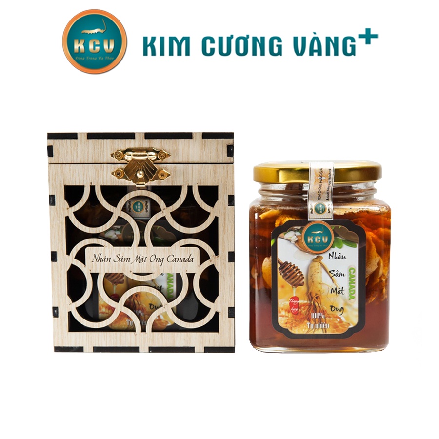 Mật Ong Nhân Sâm Nguyên Chất Sáng Da Giảm Cân  Kim Cương Vàng 280ml