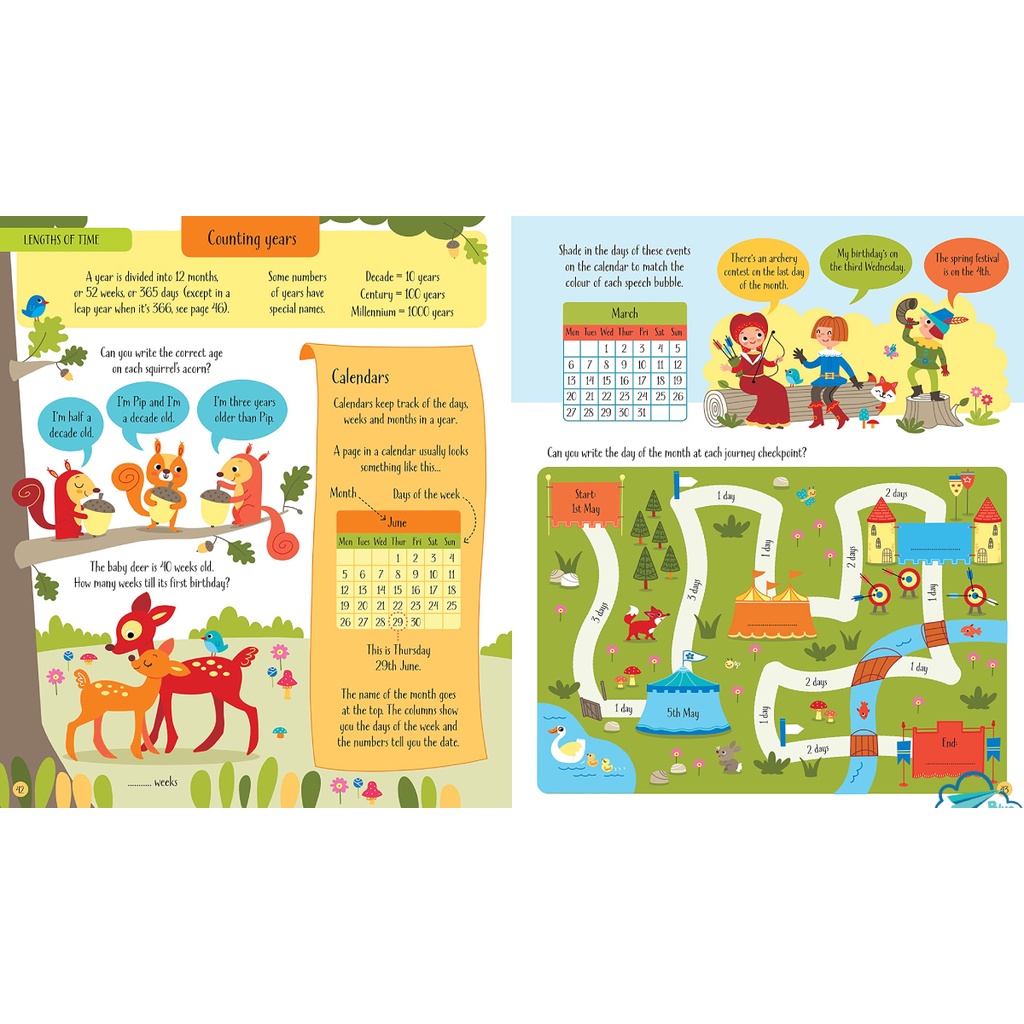 Sách thiếu nhi tiếng Anh Usborne - Telling the Time Activity Book